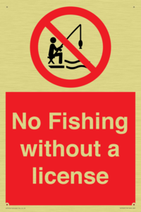 No Fishing without a license